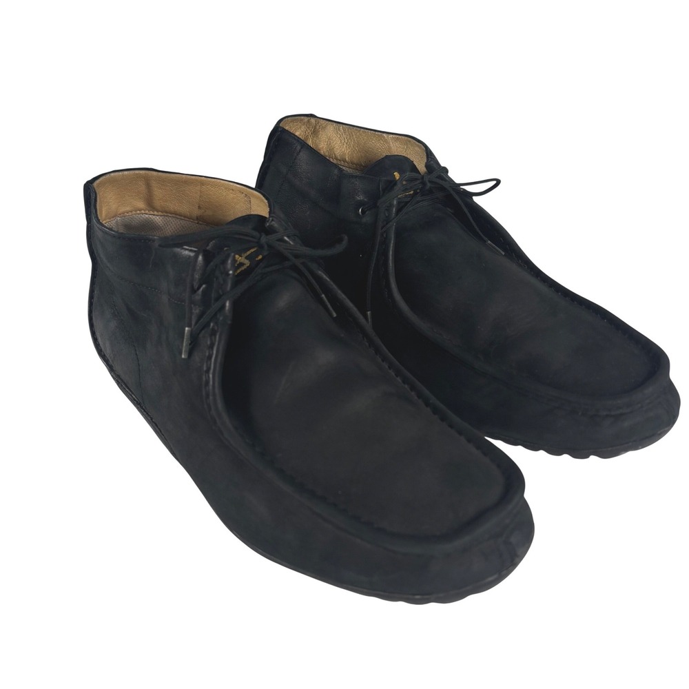 J. Shoes Black Chukka Boots Leather Nubuck Wallabee Men Sz 12 UK 11 EUR 45.5